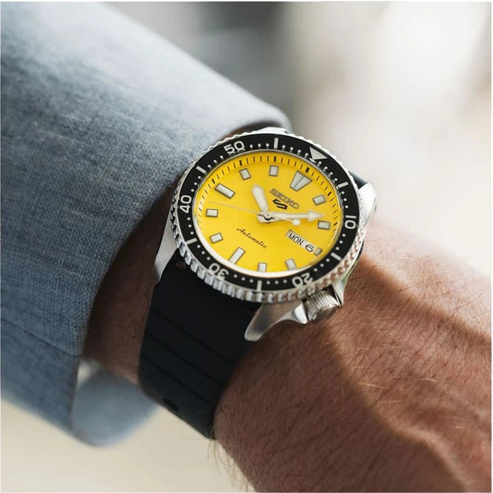 SRPL87K1 - SEIKO 5 Sports ' Ki-iro (yellow) Dial'